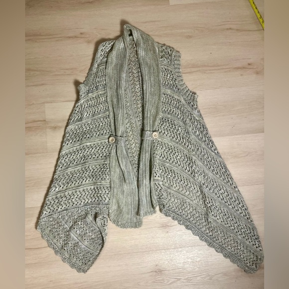 CANYON RIVER BLUES Boho Crochet Midi Vest Women’s Size Large - Picture 10 of 12